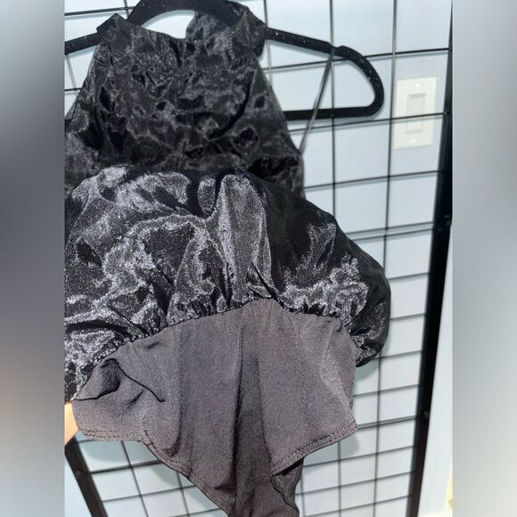 Thirty/Thirty LA black blouson backless halter bodysuit NWT - Picture 2 of 7